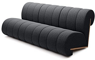 DomiMeble Sofa 3 Sitzer mit einzigartigem Design, aus hochwertigem Holz, leicht zu reinigendem Polyestergewebe, das Produkt muss Nicht zusammengebaut Werden (Catch me 27)