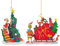 2 Stück Personalisierte Weihnachtsschmuck Kit,Acryl Weihnachtsbaum Ornamente,Weihnachtsbaum Anhänger,Weihnachtsdekorationen Zubehör (Rot-C)