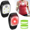 Nizirioo 2 Stück LED Clip Lampe, 4 Stücke Reflective Armbänder USB Wiederaufladbar Clip Lampe, 4 Beleuchtungsmodi, Mini Stirnlampe für Outdoor Laufen Joggen Hundespaziergang Angeln Campen