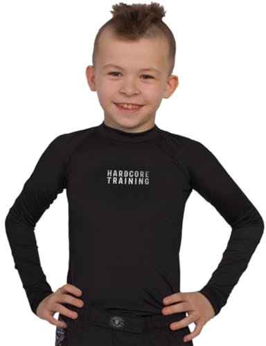 Hardcore Training Kids Rash Guard Shadow Kompressionshemd Kinder Unisex Lange Ärmel Kampfsport BJJ Fitness Boxen No Gi Kindersportbekleidung