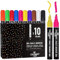 STATIONERY ISLAND Kreidestifte für Tafel Abwaschbar, Kreidestifte für Fenster, 10 Neon Farben Kreidemarker für Glas & Tafeln, Bunt Fensterstifte