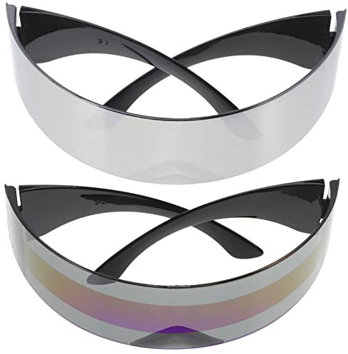 COLLBATH 2stücke Pack Dekorative Technologie-plastikbrillen Multifunktionale Partybrillen Kleine Party-requisiten Lustige Party-accessoires Transparente Partybrillen Für Fotos Und Karnevals