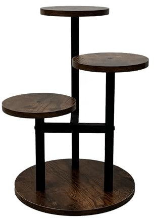 KINSPORY Étagère à fleurs en bois à 3 niveaux, Étagère à plantes, pots de fleurs d'angle, Étagère à plantes étagée Escalier à plantes Étagère sur pied pour salon, balcon, jardin, terrasse