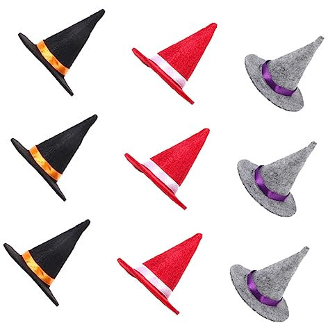 Vaguelly 9st Weinflasche Hexen Hut Hexenhut Selber Machen Deckel Für Rotweinflaschen Halloween Wein Hexenhut Abdeckungen Für Weinflaschen Mini-hexenhut Flaschenverschlüsse Zum Basteln Stoff