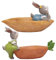 TINEASUR 2 Pièces Jardinière De 4 Pouces Jardinière Extra Large Petits Pots à Bonsaï Eucalyptus Pot De Jardin Lapin Pot De Jardinage Verser Fausses Plantes Cache-Pot Suspendu Rotin Résine