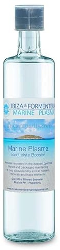 Marine Plasma Water Hypertonic | Drinkable Sea Mineral Electrolyte Cold Filtered Alkaline pH | Ibiza Spain - 750ml 25.36 fl oz