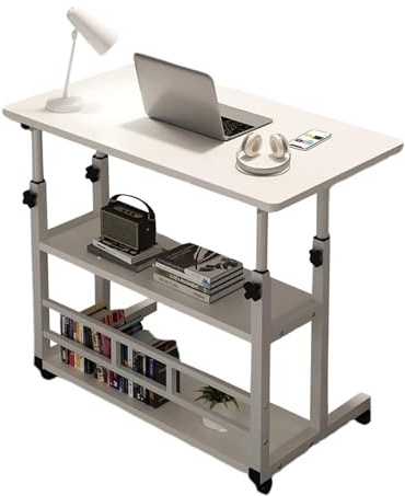 Bureau Debout Mobile for Ordinateur Portable, Table de Chevet réglable en Hauteur avec Rangement