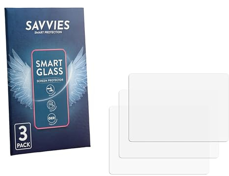 Savvies 3 Stück Panzer Schutz Glas für URPIZY TFO1U KT Instrument 9H Schutzfolie HD Klar, Blasenfrei, Anti-Fingerabdruck, Stoßfest, Displayschutz