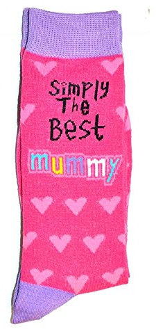 SHATCHI Simply The Best Mummy Novelty Socks For Women Designer Socks For Mums Birthday Christmas Mothers Day Gift