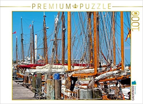CALVENDO Puzzle Flensburg, Hafen 1000 Teile Puzzle quer | 1000 Teile Lege-Größe 64 x 48 cm Foto-Puzzle für glückliche Stunden