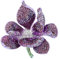 EVER FAITH Spilla Gioiello, Cristallo Austriaco Nuziale Orchidea Fiore Petalo Viola Argento-Fondo
