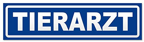 Kiwistar - Autoaufkleber - Tierarzt invertiert - Hinweis Aufkleber Sticker für Auto, Kfz, Fahrrad, PKW, LKW