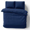 Alreya Mako Satin Bettwäsche 200 x 220 cm mit 2 Kissenbezuge 80 x 80 cm - 100% Baumwolle mit YKK Reißverschluss, Superweiches Bettbezug, Oeko-TEX® Standard Zertifiziert, Blau