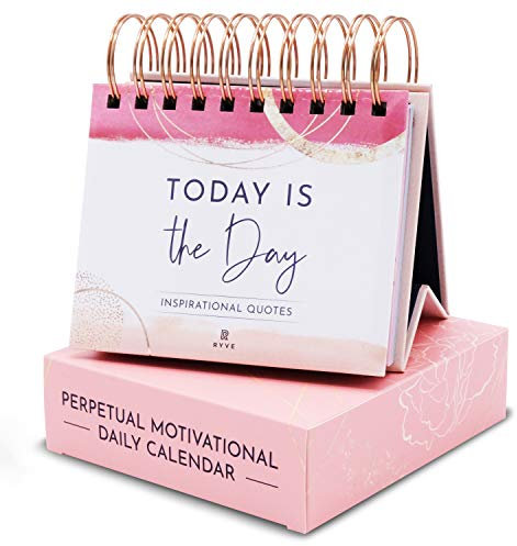 RYVE Motivierender Schreibtisch-Kalender, inspirierende Zitate für Schreibtisch, Schreibtisch-Dekor Frauen, Büro-Dekor Schreibtisch-Zubehör Büro-Zubehör, Geschenke Tageskalender