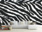 Papier peint à motif zèbre noir et blanc simple Papier peint non tissé à effet 3D Papier Peint 3D Salle de séjour Chambre à coucher Salle de séjour Mural murale enfant-150cm×105cm