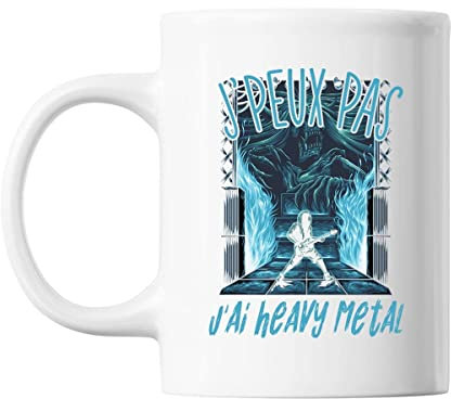 Mug Heavy metal j'peux pas Blanc
