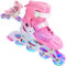 HWGING Kids Inline Skates,professionelle Inline-Skates Inliner Skates Kinder/Jungen/Mädchen Rollschuhe Mit Leucht PU Räder Dreifach Schutz Leichte Rollerskates, Inline-Skates