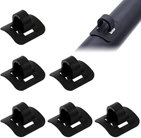 YUTOU 6 Stück Fahrrad C-Clip Kabelführung Aluminium C-Clip Fahrrad Zugbefestigung MTB Fahrradrahmen C Schnalle Shifter Adapter Zugführung selbstklebend für MTB Road Mountainbike Guide