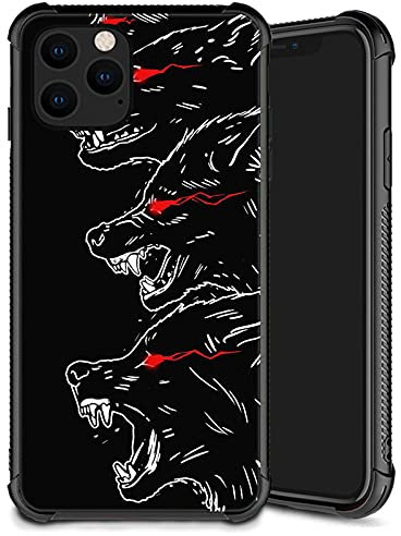 Yuning419 Schutzhülle kompatibel mit iPhone 13, Muster Plexiglas 13, Hülle für Jungen und Herren, böses Wolfsmuster, stoßfest, kratzfest, Schutzhülle für iPhone 13, 15,5 cm (6,1 Zoll)