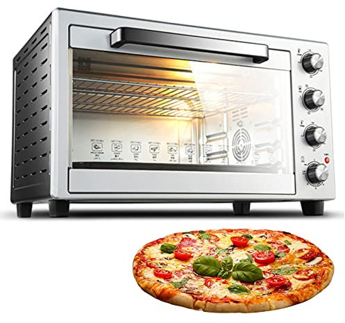1800w Forno Elettrico per Pizza Professionale a Ponte Singolo 12 Pollici Forno per Pizza con Cassetto per Pizza Dedicato Fornello per Pizza Elettrico in Acciaio Inossidabile