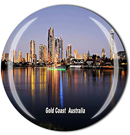Gold Coast Australia Fridge Magnet Crystal Tourist Souvenir Gift Collection Refrigerator Magnetic Sticker