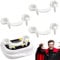 Pipihome 4 Pieces Retractable Vampire Fangs Kit Telescopic Teeth Fangs Braces Fake Dentures for Cosplay Party Props Halloween Party Fangs (4pcs Normal)