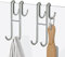 diyannuo 2 Pack Stainless Steel Shower Door Towel Hooks for Bathrooms, Over The Frameless Glass Shower Door Hook Bath Hook for Towels & Razor Holder Shower (Silver)