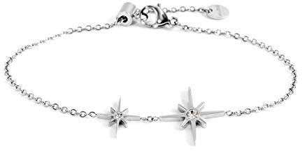 gioielleria Bracciale donna Marlù doppio in acciaio con rosa dei venti 33BR0013