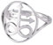 EUEAVAN Gothic Leviathan Satanic Cross Ring Dämon Satan Schwefel Okkult Luzifer Religiöser Schmuck Hexerei Amulett Frau Männer (Silber, 8)