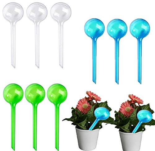 Aatpuss 9 Piezas Bolas de Riego, PVC 70ml Autorriego para Macetas 13 x 5 cm, Globos de Riego para Macetas, Bola de Riego Automático para Plantas de Interior y Exterior Plantas de Maceta