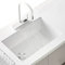 Fregadero De Cocina Blanco Fregadero Bajo Encimera Fregadero De Acero Inoxidable Grifo De Cascada Blanco Fregadero Individual Grande Accesorios Incluidos (S : 76x43x21cm)