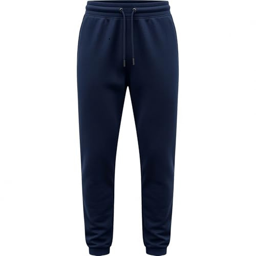 Bonjour Pantalones deportivos de forro polar de polietileno para niños y niñas, pantalones de chándal de fútbol americano de 3 a 13 años, azul marino, 13 años