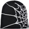 Malaxlx Gothic Spinnennetz Muster Schwarz Wintermütze Strickmütze Warme Beanie Halloween Mütze für Damen Herren