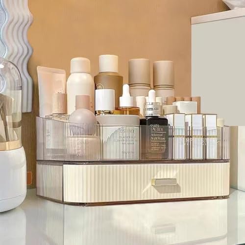 MIUOPUR Make-up-Organizer mit stapelbaren Schubladen, Badezimmer-Organizer und Aufbewahrung, ideal für Schreibtisch und Kommode, ideal für Kosmetik, Hautpflege, Lippenstifte, Nagelpflege, Creme