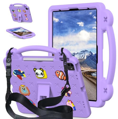AKABEILA Funda Compatible con Tablet Lenovo Tab M10 Plus Gen 3 10.6 2022 125F 128F Bonita Funda Protectora a Prueba de Golpes con Correa para el Hombro y Soporte