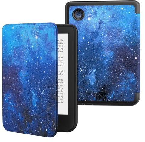 MoKo Cover per Kobo Clara BW/Clara Colour 2024 / Clara 2E 6 2022, Custodia Protettiva per Lettore Ebook in TPU Morbido Ultra Sottile Leggera con Funzione Auto Wake/Sleep, CieloStellatoBlu