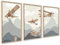 Kinder Poster Set | 3 Stück 40x50cm MIT HOLZ RAHMEN | Flugzeug auf den Bergen Poster für Kinder | Babyzimmer Kinderzimmer Wanddeko