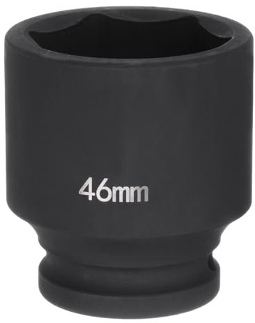 QUARKZMAN Presa a Impatto a 6 Punti Profonda 3/4 Drive 46mm Metrica in Acciaio Lega 40Cr per Dado Asse Presa a Impatto
