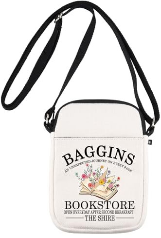Baggins Bookstore Crossbody Bag Lord Rings Inspired Gifts The Shire Gifts Mittelerde Umhängetasche, Bookstore UK, 111