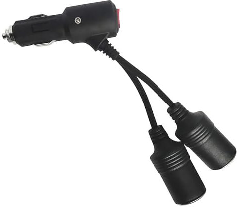 Adaptador para encendedor de cigarrillos, distribuidor de 1 a 2 encendedor de cigarrillos con interruptor, 12 V/24 V, alargador de encendedor de cigarrillos para coche y motocicleta