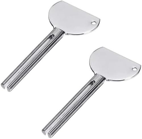2 llaves exprimidoras de tubo de metal plateado para salón de belleza, seguridad en el baño, ayudas y accesorios, ayuda para apretar tubos de vida diaria