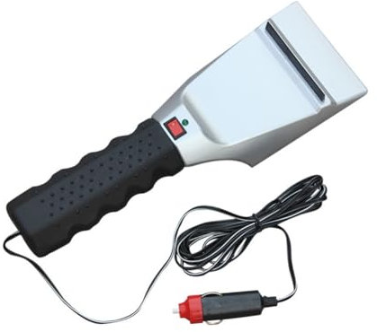 Amosfun 12v Heizbarer Auto-eiskratzer Mit Gummiwischer Multifunktionales Schneeräumgerät Für Windschutzscheibe Komfortabler Griff Und Schnelles Erwärmen Für Winterfahrzeuge
