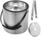 2L Eiswürfelform, Eiskübel mit deckel,Eiswürfelbehälter edelstahl mit Clips und Sieb, ideal für Partys, Bier, Cocktailbars, Champagner und Obst,zur zum Kühlen von Getränken