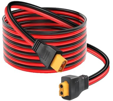 Yiqigou Amass XT60H Verlängerungskabel, 12 AWG, Kabel mit XT60-Stecker auf Buchse XT60-Stecker, für RC-Modelle, Drohnen und Solaranwendungen, 2 m