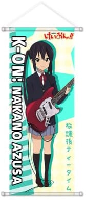 1 x Lichtton Mädchen K-on Scroll Poster Wandbehang geschmiedetes Tuch Gemälde Dekor Zimmer Schlafzimmer für Fans (Stil 4)