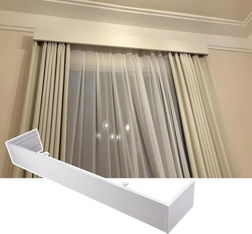 Free Ceiling Curtain Valance Decorative Roller Blind Box Panel 5.6M (18.4 ft) Window Treatment Elegant Home Décor for Living Room & Bedroom.
