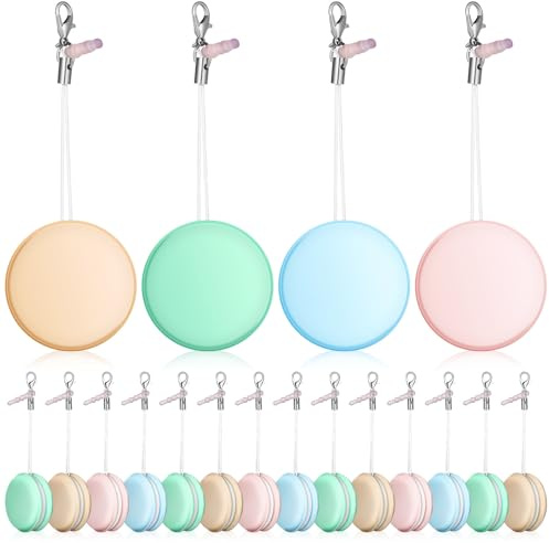 GARIOUANS Lot de 18 lingettes nettoyantes Macaron pour écran de téléphone avec pendentifs décoratifs pour smartphones, tablettes et appareils photo, pour enlever les empreintes digitales et les taches