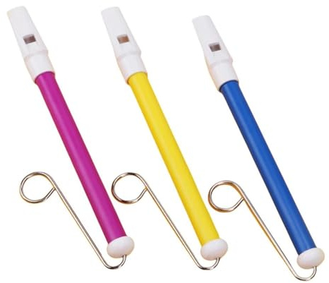 3 Piezas Silbato Deslizante Musical , Instrumento de Plástico con Varillas de Acero Inoxidable, Flauta de Émbolo para Principiantes, Niños y Educación Musical