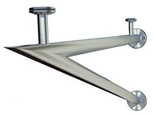 Glaszentrum Hagen - [TYP-V] - Träger für Glasvordach Türvordach-Halterung - Halterung für Glasvordach - Edelstahl High-Quality