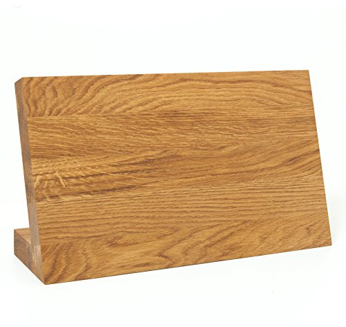 Holzfee Magnet Messerblock Massiv Eichenholz Großer Magnetblock für max. 7 Messer